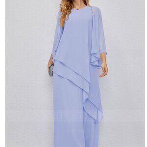 Stacees Chiffon Mother of the Bride Dress With Jacket (Purple Size 10)